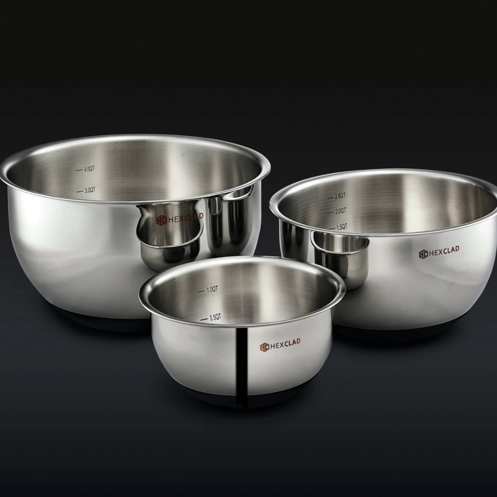 Hexclad Stainless Mixing Bowl Set